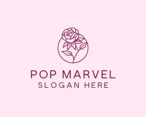 Floral Rose Flower logo design