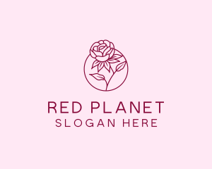 Floral Rose Flower logo design