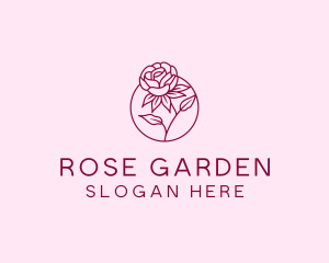 Rose Flower Bloom logo design