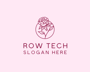 Floral Rose Flower logo design