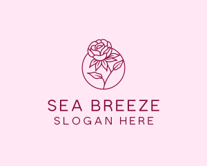 Floral Rose Flower logo design