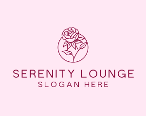 Floral Rose Flower logo design