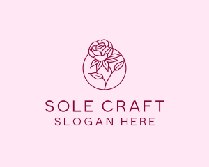 Floral Rose Flower logo design