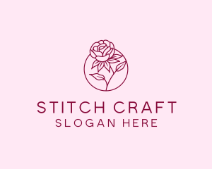 Floral Rose Flower logo design