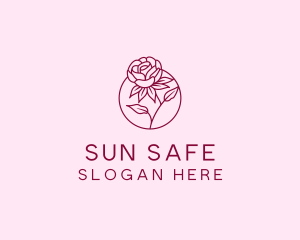 Floral Rose Flower logo design