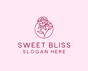 Floral Rose Flower logo design