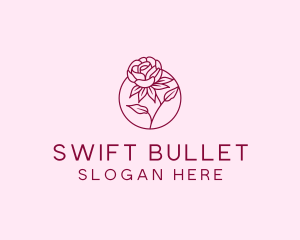 Floral Rose Flower logo design