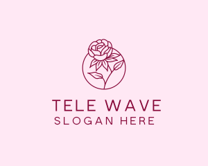 Floral Rose Flower logo design