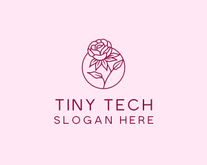 Floral Rose Flower logo design