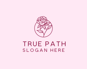 Floral Rose Flower logo design