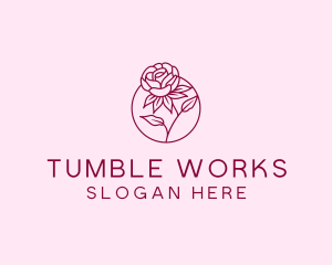 Floral Rose Flower logo design