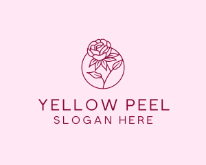 Floral Rose Flower logo design