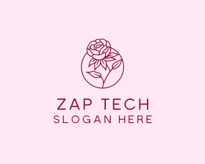 Floral Rose Flower logo design