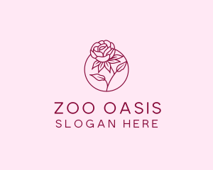 Floral Rose Flower logo design