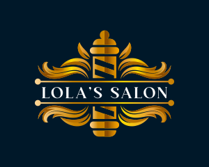 Barbershop Pole Salon logo design