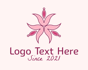 Pink Botanical Flower  logo