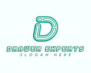 Business Tech Letter D logo design