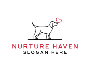 Simple Dog Love logo design