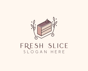 Dessert Cake Slice logo design