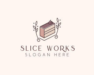 Dessert Cake Slice logo design