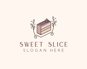 Dessert Cake Slice logo design