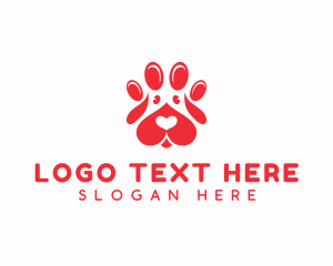 Dog Grooming Paw Logo