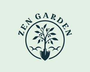 Plant Shovel Gardener logo design