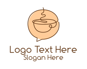 Monoline Coffee Chat  Logo