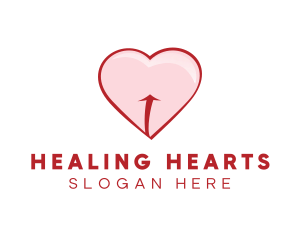 Red Pink Heart logo design