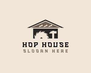 House Construction Carpentry Tools  logo design