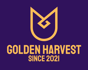 Golden Shield Badge logo design