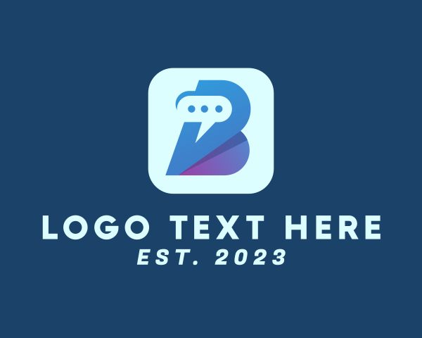 Message Bubble logo example 4