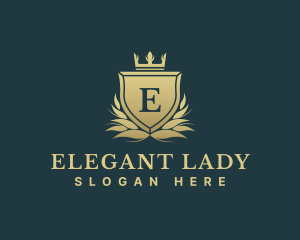 Luxury Crown Shield logo design