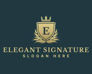 Luxury Crown Shield logo design