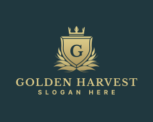 Luxury Crown Shield logo design