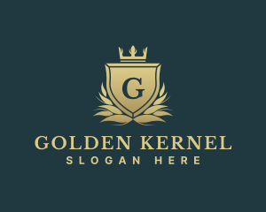 Luxury Crown Shield logo design