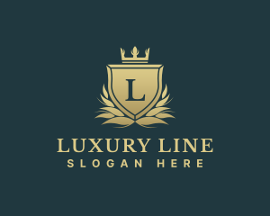 Luxury Crown Shield logo design