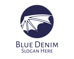 Blue Creature Wing logo design