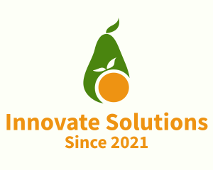 Avocado Orange Fruit logo