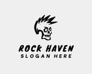 Punk Skull Rock Band logo design