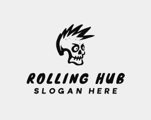 Punk Skull Rock Band logo design