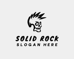 Punk Skull Rock Band logo design