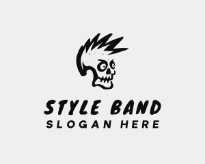 Punk Skull Rock Band logo design