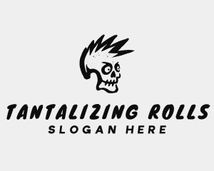 Punk Skull Rock Band logo design