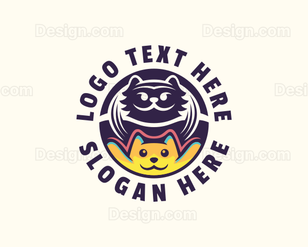 Dog Cat Grooming Logo