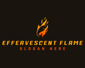 Fire Fish Flame logo design