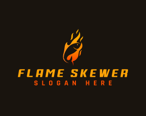 Fire Fish Flame logo design