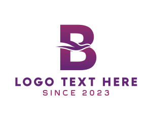 Purple Letter B Bird logo