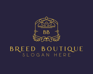 Wreath Crown Boutique logo design