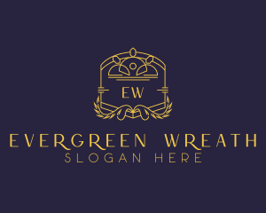 Wreath Crown Boutique logo design